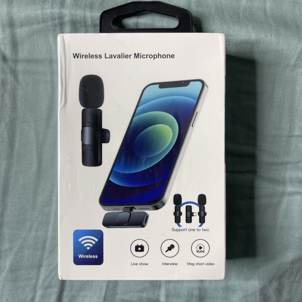 Lavalier Wireless Microphone System Rechargeable for Recording Brand New Sealed